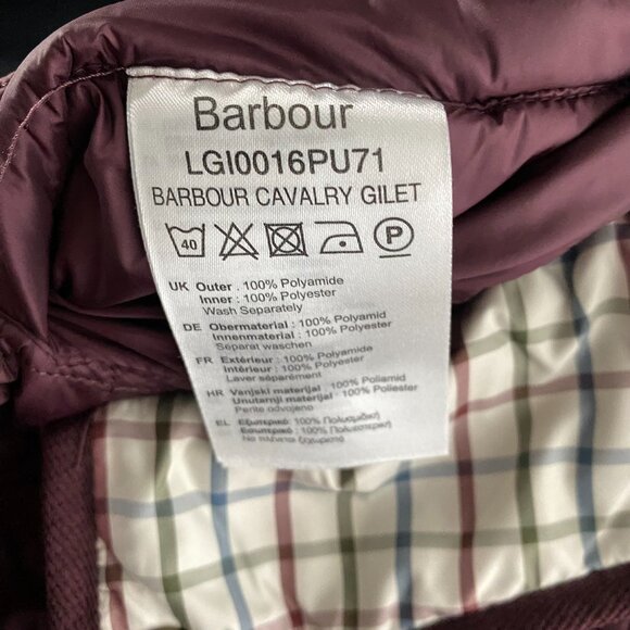 Barbour Quilted Vest in Burgundy - Picture 11 of 11